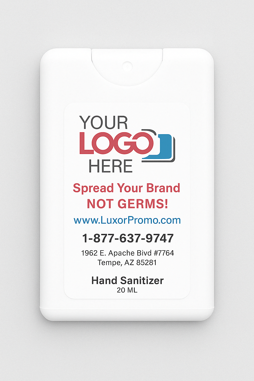 Promotional 20 ML Credit Card Hand Sanitizer Spray - Free Professional Design - Free Proof Within 24 Hours - Secure Shopping