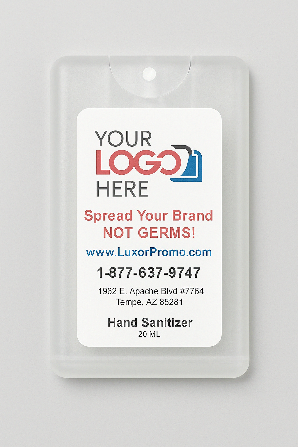 Promotional 20 ML Credit Card Hand Sanitizer Spray - Free Professional Design - Free Proof Within 24 Hours - Secure Shopping